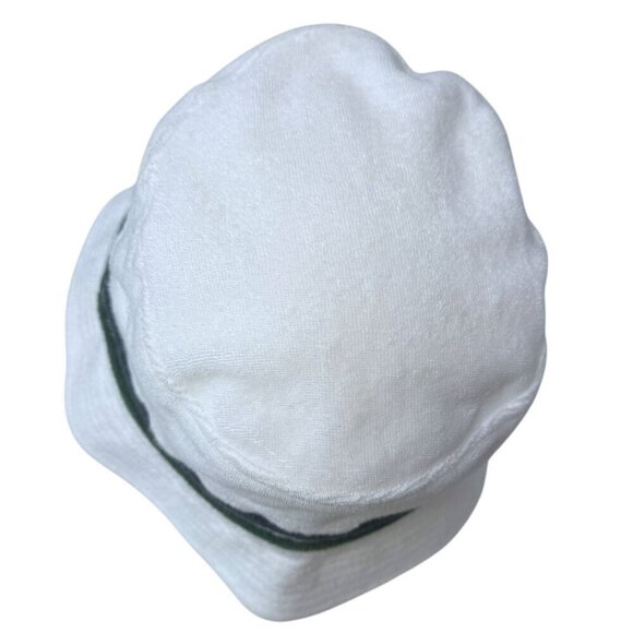 Terrycloth Bucket Hat Navy Green Stripe Preppy Tennis Golf - Picture 4 of 9